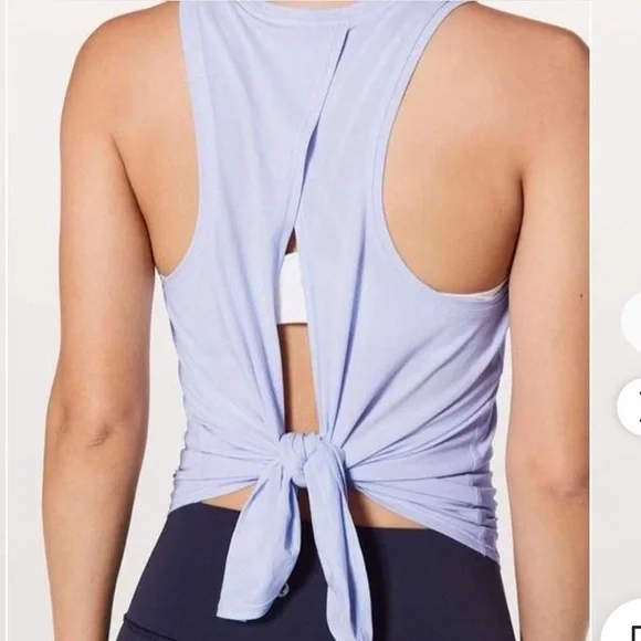 lululemon athletica All Tied Up Lavender Tie-Back Tank Top - Picture 2 of 9
